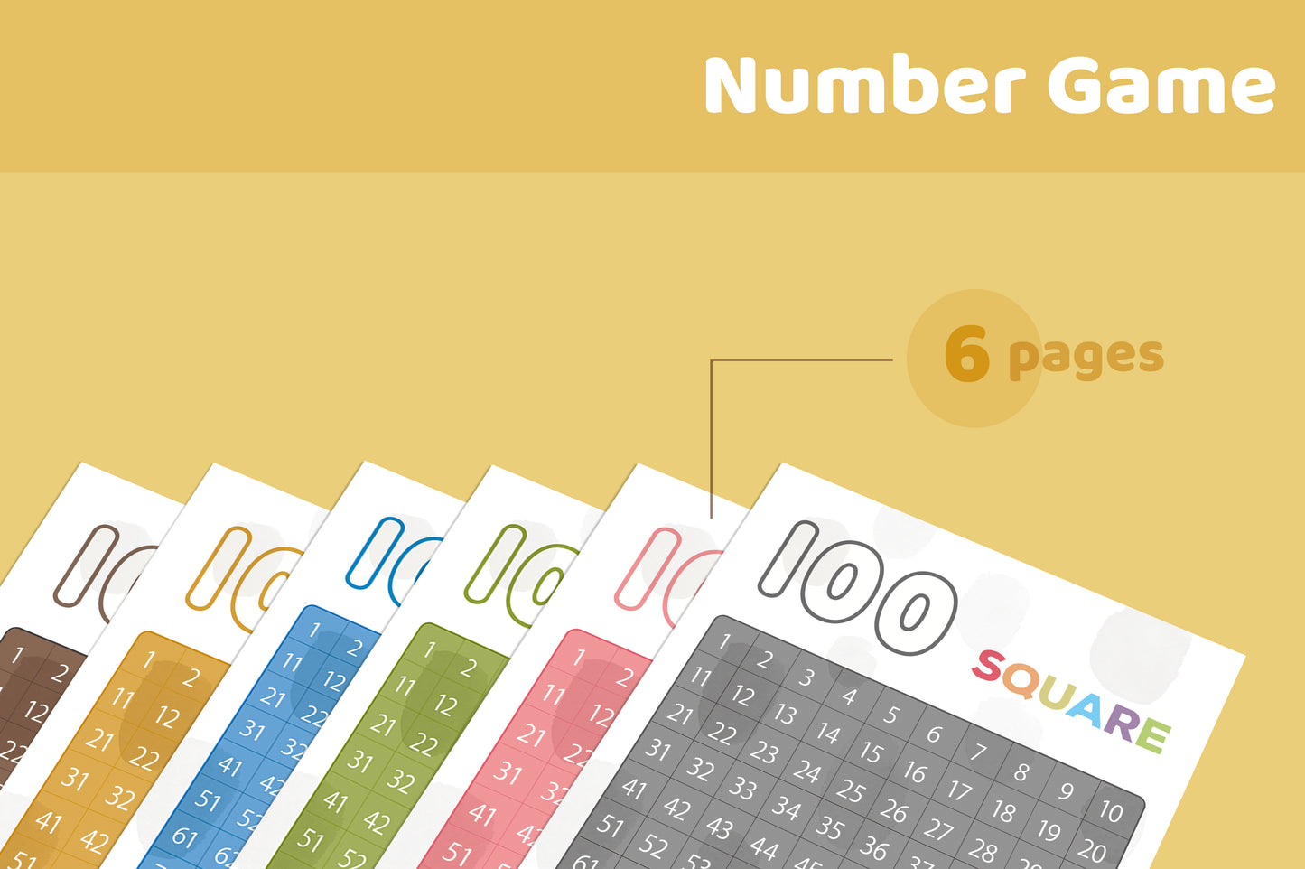 1-100 Numbers Poster | Learn Numbers