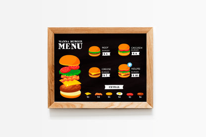Burger Menu Game | Pretend Restaurant