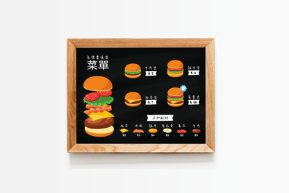 漢堡店菜單遊戲｜圖檔