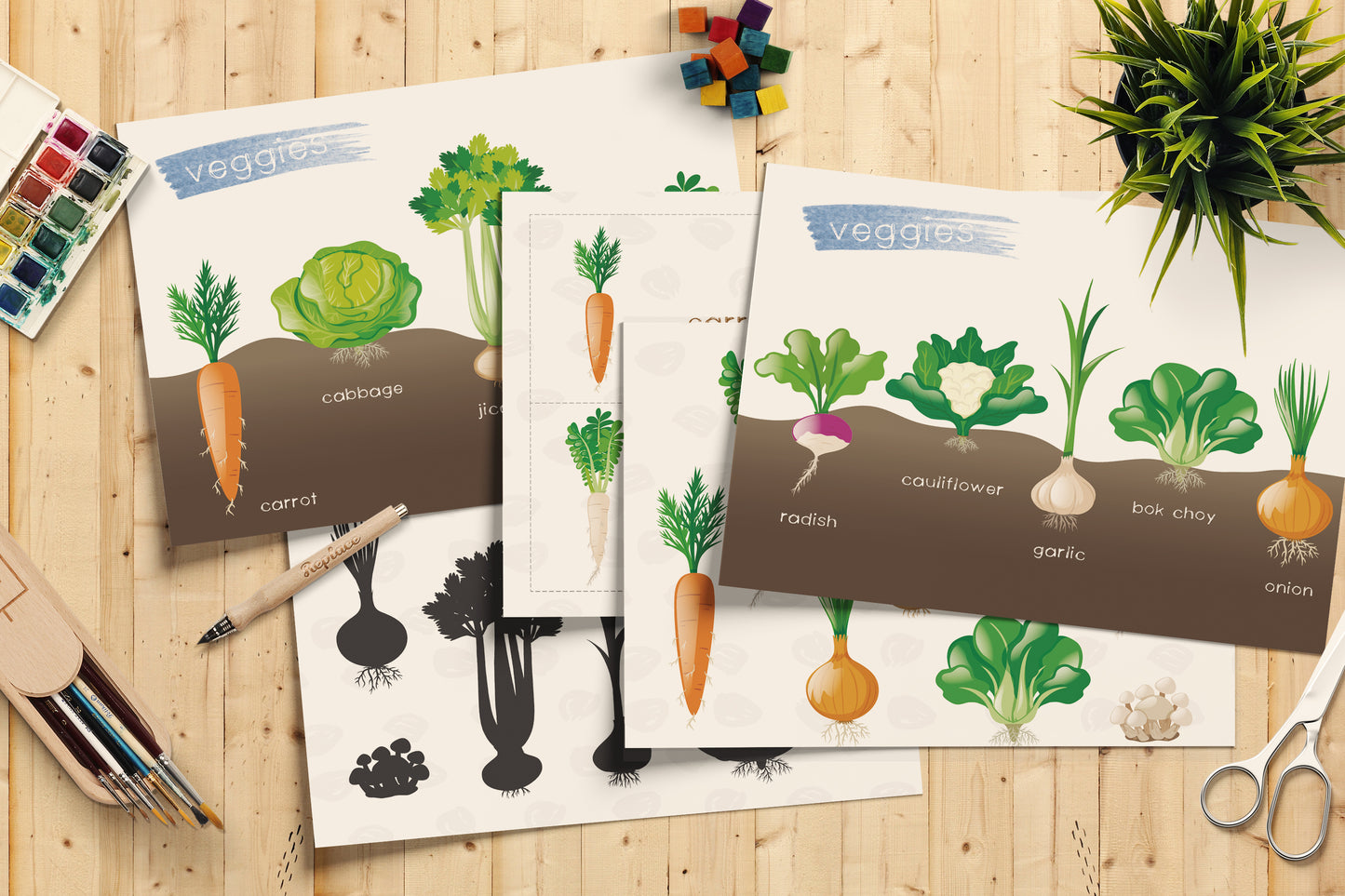 Veggies Matching Game | Pretend Garden