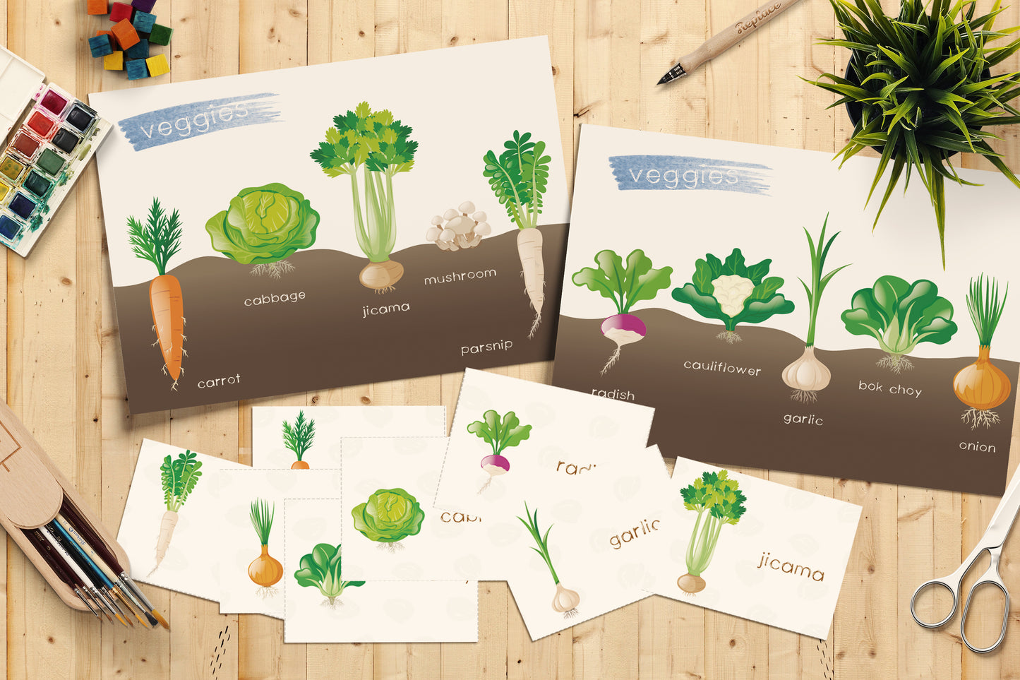 Veggies Matching Game | Pretend Garden