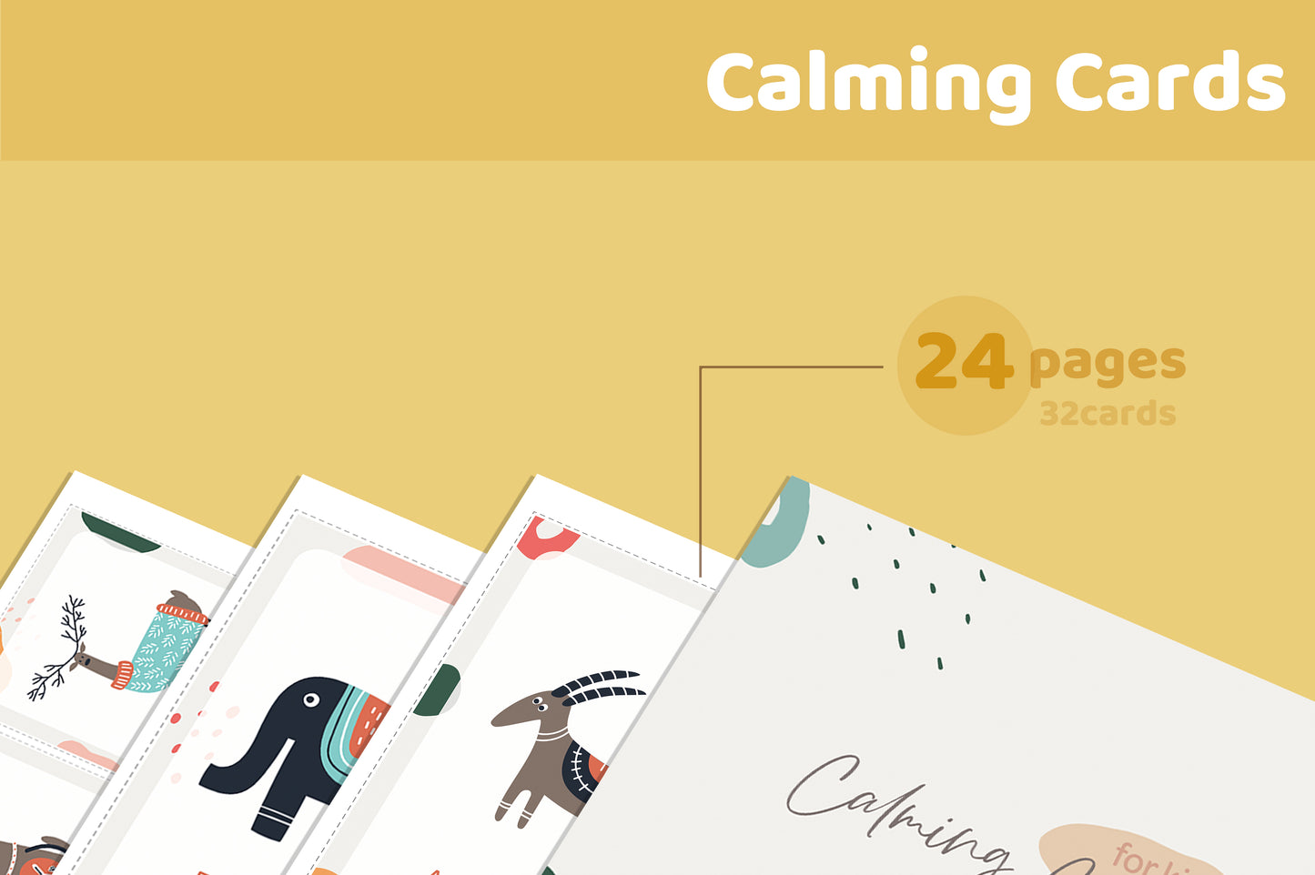 Calming Flashcards for Kids | Calm Animal Cards