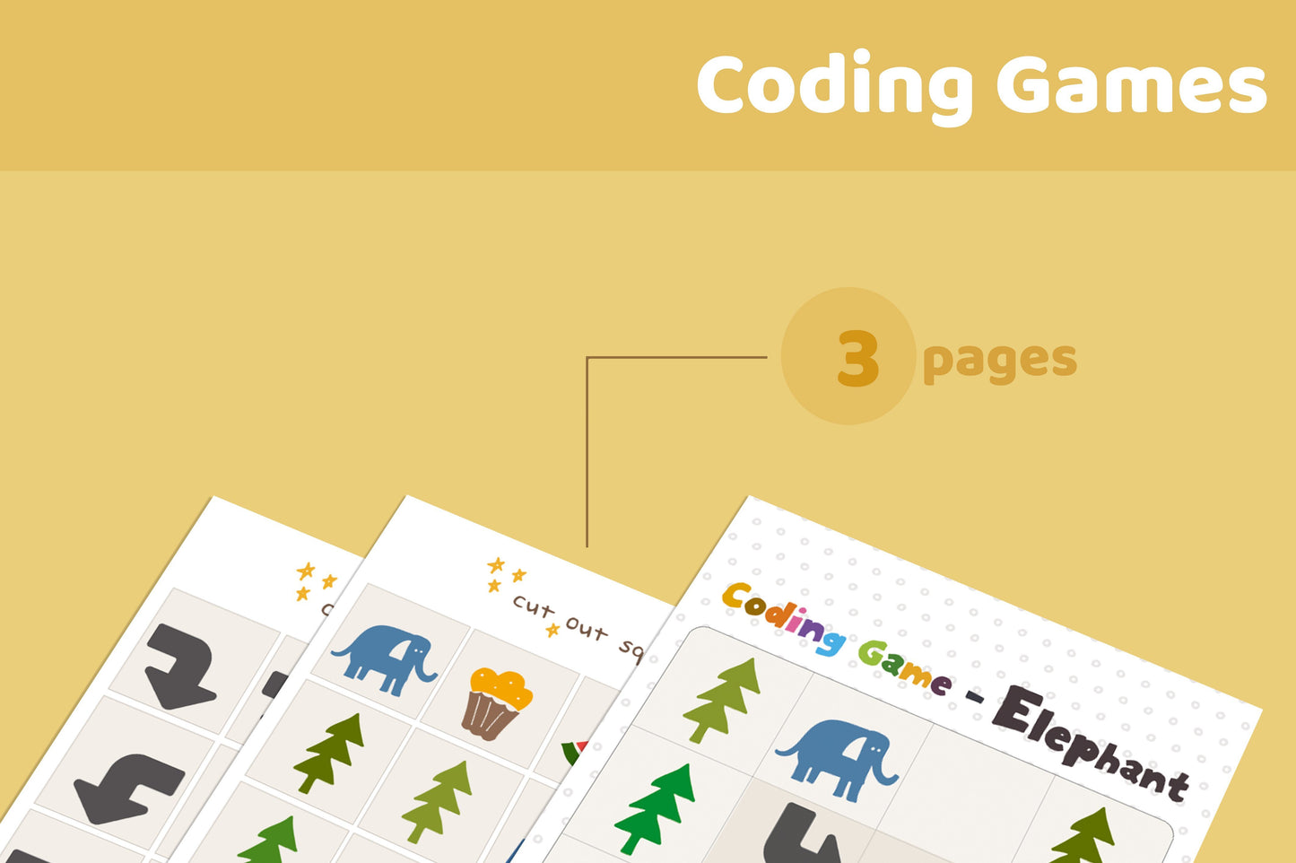 Elephant Coding Game | STEM Learning | Instant Download 圖檔 O's Fun Planet 